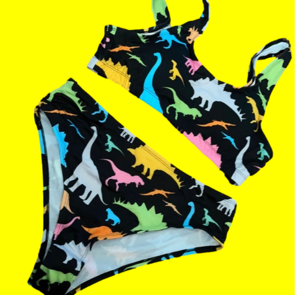 NWOT Dinosaur bikini L